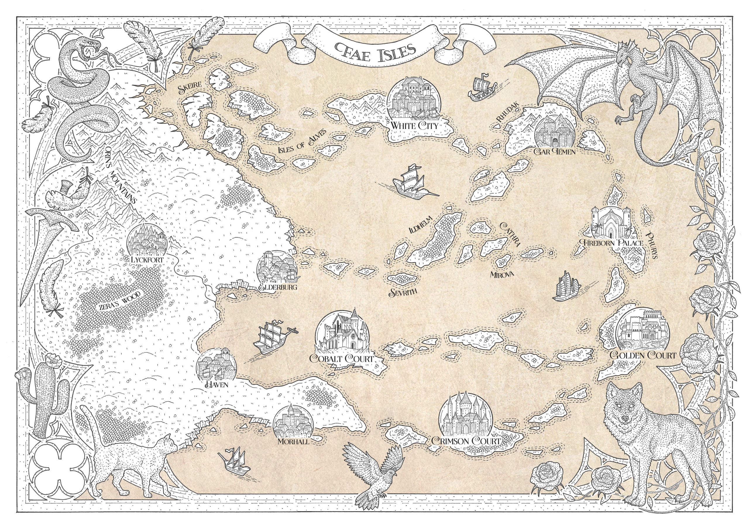A map of the Fae Isles world!